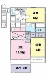 FRESCA弥生台B棟 (フレスカ弥生台)【2階】の間取り