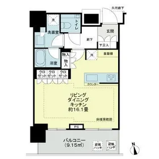ブランズ渋谷桜丘【19階】の間取り