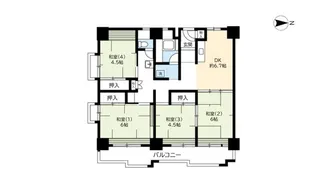UR南港わかぎの【5階】の間取り