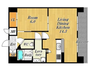スプランディッドIII【9階】の間取り