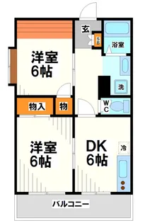 メゾン多摩【4階】の間取り