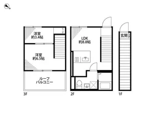 ルミドゥース目黒【3階】の間取り