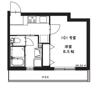 ファーム・ヴィラII【1階】の間取り