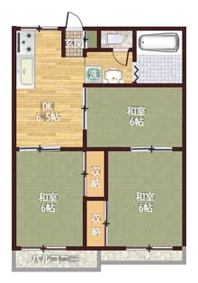 岩崎コーポ【2階】の間取り