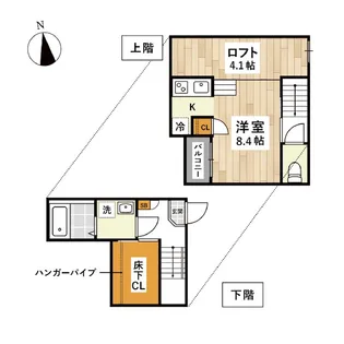 ADC薬園町フローレ【2階】の間取り