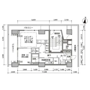 東雲キャナルコートCODAN16号棟【6階】の間取り