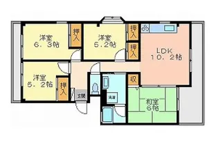 サンハイツ A棟【1階】の間取り