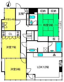 有井シャトー【5階】の間取り
