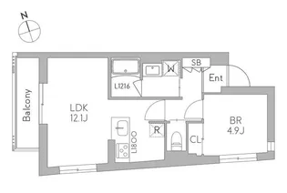 GRANDUO用賀7【3階】の間取り