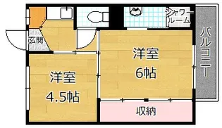 ビレッジハウス星ヶ丘【3階】の間取り