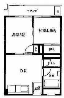長谷川マンション【6階】の間取り