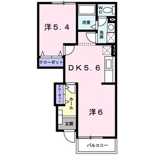 サンライト リブB【1階】の間取り