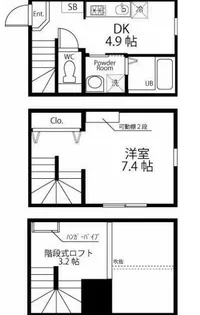 ハーミットクラブハウスMIE(ミエ)【2階】の間取り