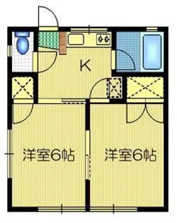 南コーポ B棟【2階】の間取り