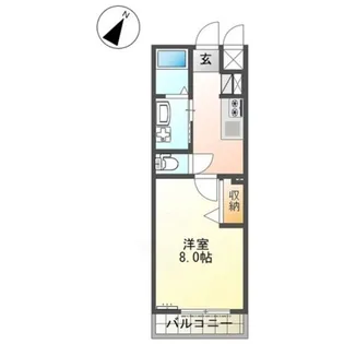 ヴィラージュ中洲【2階】の間取り