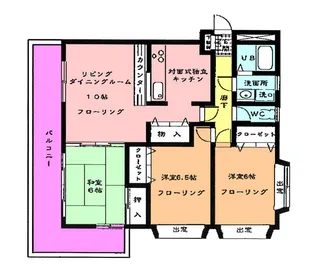 ウエルス東大成ハウス【2階】の間取り