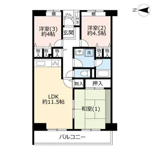 URベイサイト本牧-II【8階】の間取り