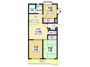 グランビューメゾン【3階】の間取り