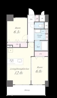 グラン クレイエル 両国【4階】の間取り