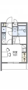 レオパレス多摩平【1階】の間取り