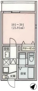 UNISON神宮前【3階】の間取り