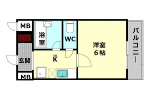 コーポひろおか【4階】の間取り