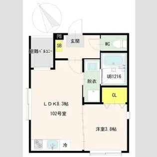 PRIME智明【1階】の間取り