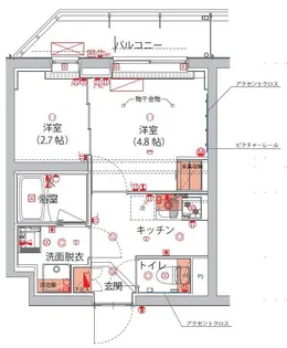 ハーモニーレジデンス神楽坂ヒルズthird【4階】の間取り