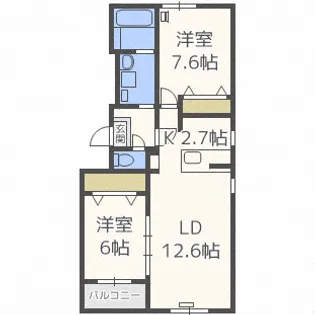 ラ・メゾン・ドゥースII【3階】の間取り