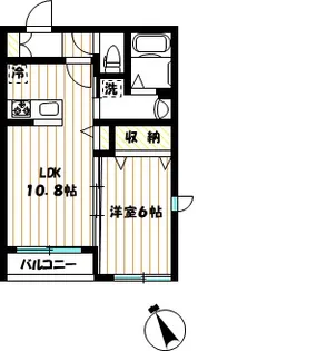 グリシーヌ・エヌ【1階】の間取り
