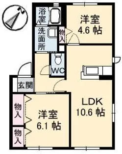 シャーメゾン カリジェ【1階】の間取り