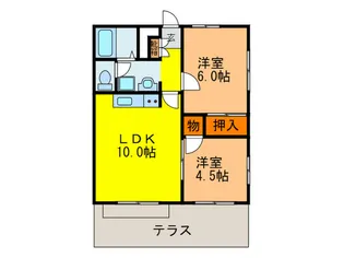 ウッディーパル【1階】の間取り