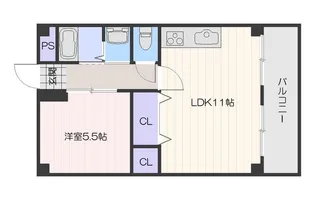 リバティハウス【6階】の間取り