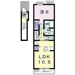 バンブーグロー【2階】の間取り