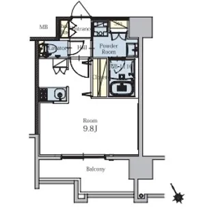 エンクレスト博多THE TIME【5階】の間取り