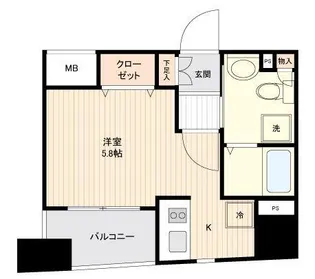 ガラ・ステーション東日本橋【12階】の間取り