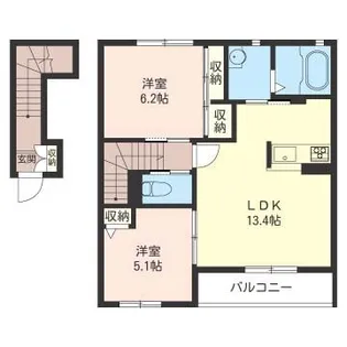 ル・シェノン【2階】の間取り