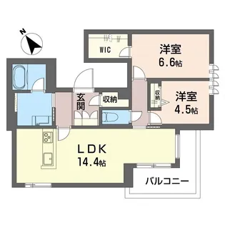 エム フラット【2階】の間取り