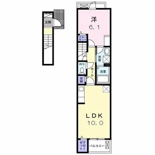 イリアンソス【2階】の間取り