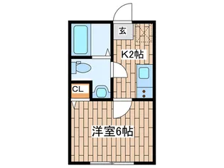パルコート三春【1階】の間取り