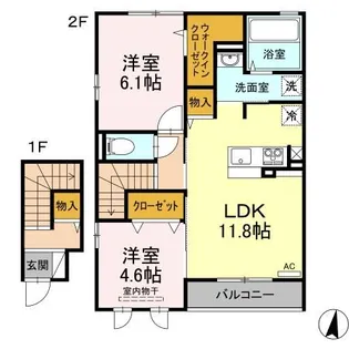 アベリア【2階】の間取り