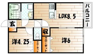 グランドハイツ ナカムラ【1階】の間取り