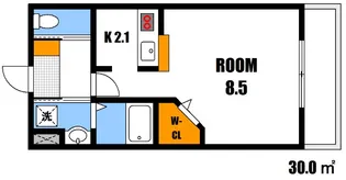 ディオーレ祇園【1階】の間取り