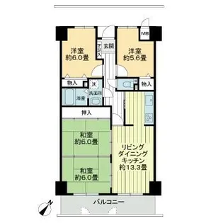 サーパス衣山壱番館【2階】の間取り