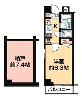 ブライズ新宿中井【1階】の間取り