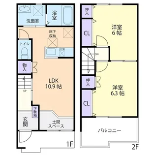 Ouest Colline(ウェスト コリーヌ)の間取り