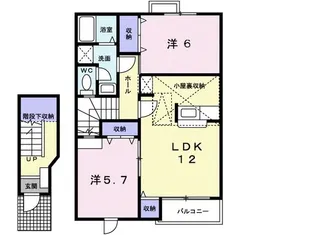 ベルフラワーE【2階】の間取り