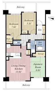 レクセルガーデン草加松原【3階】の間取り