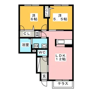 アンベリール大磯【1階】の間取り