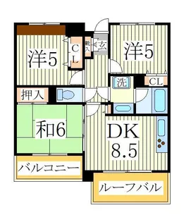 ライオンズマンション我孫子寿【4階】の間取り